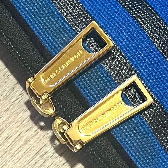 Rebecca Minkoff laptop case Black and Blue Striped 15" Sleeve Case Bag - Picture 7 of 11